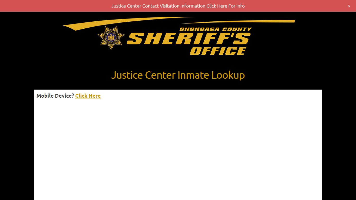 Justice Center Inmate Lookup – Onondaga County Sheriff's Office